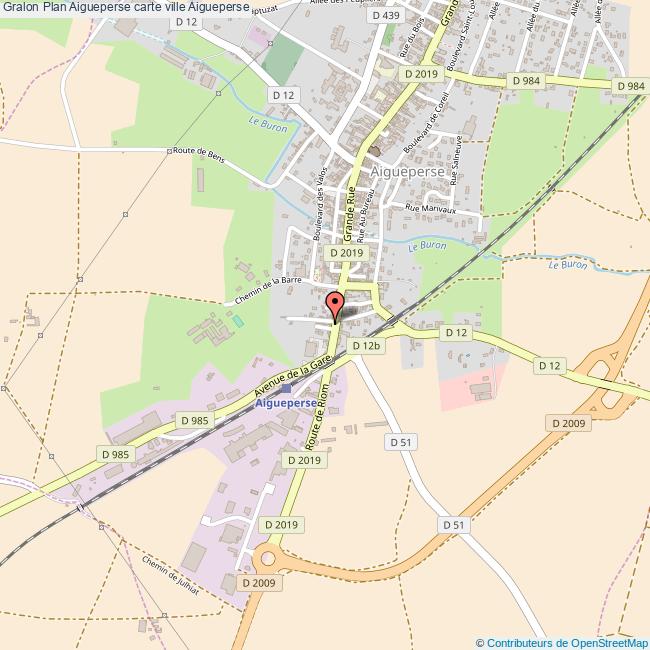 Plan Aigueperse carte ville Aigueperse