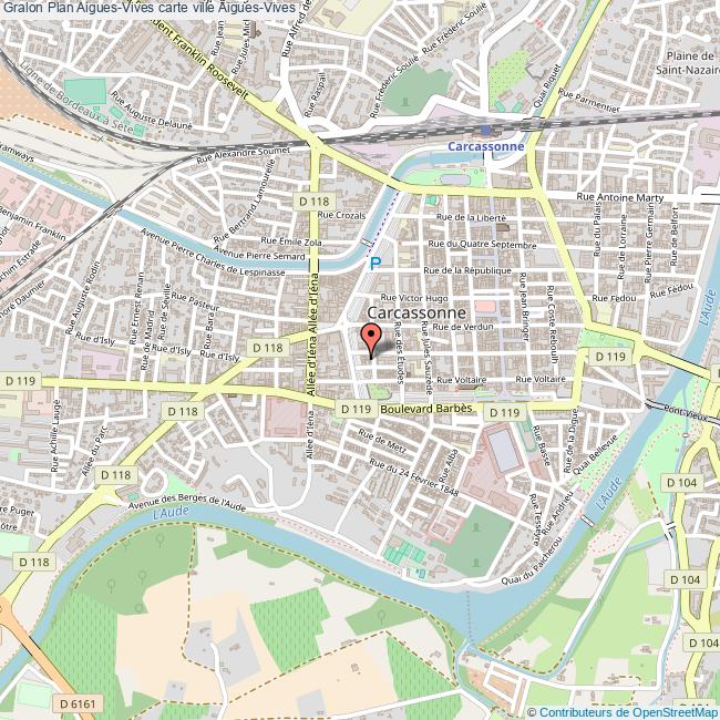 Plan AiguesVives carte ville AiguesVives
