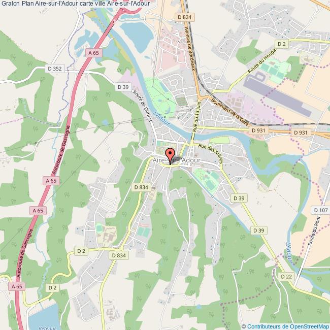 plan Aire-sur-l'Adour