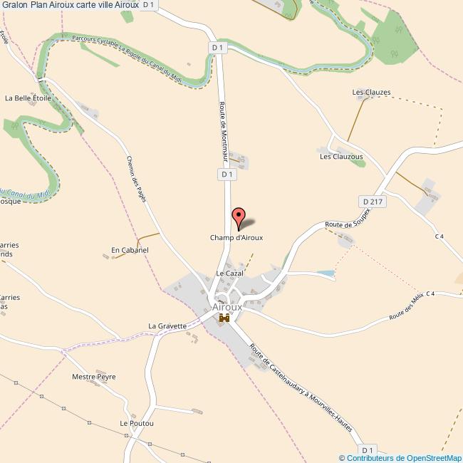 Plan Airoux carte ville Airoux