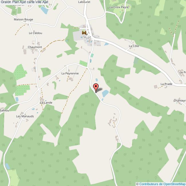 Plan Ajat carte ville Ajat