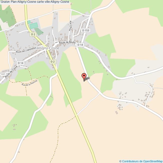 Plan AllignyCosne carte ville AllignyCosne