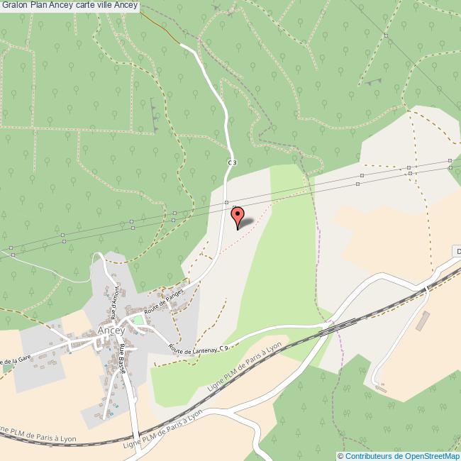 Plan Ancey carte ville Ancey