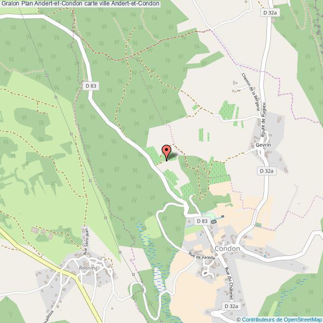 Plan AndertetCondon carte ville AndertetCondon