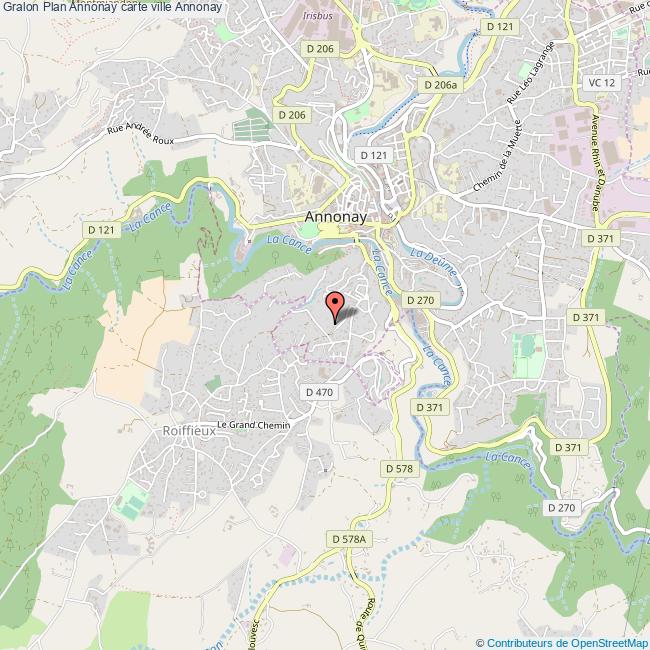Plan Annonay carte ville Annonay