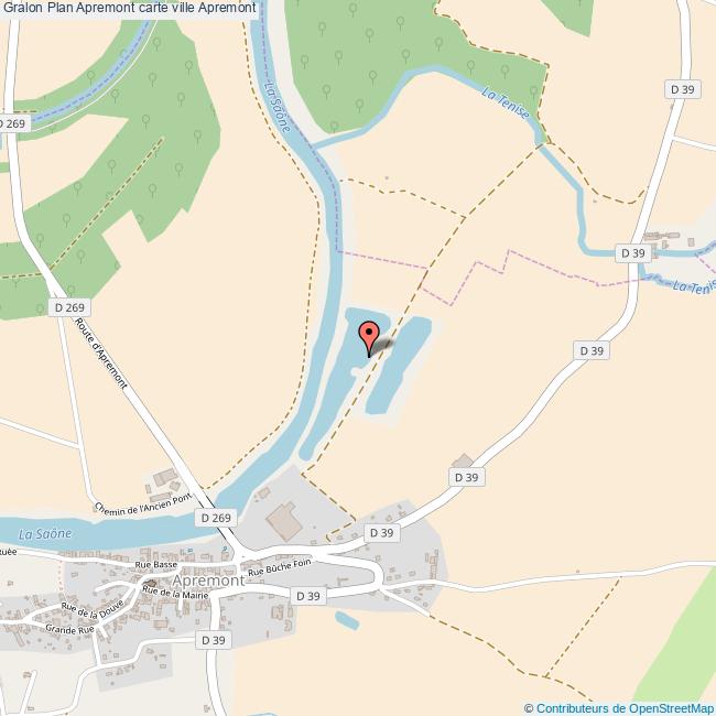 Plan Apremont carte ville Apremont