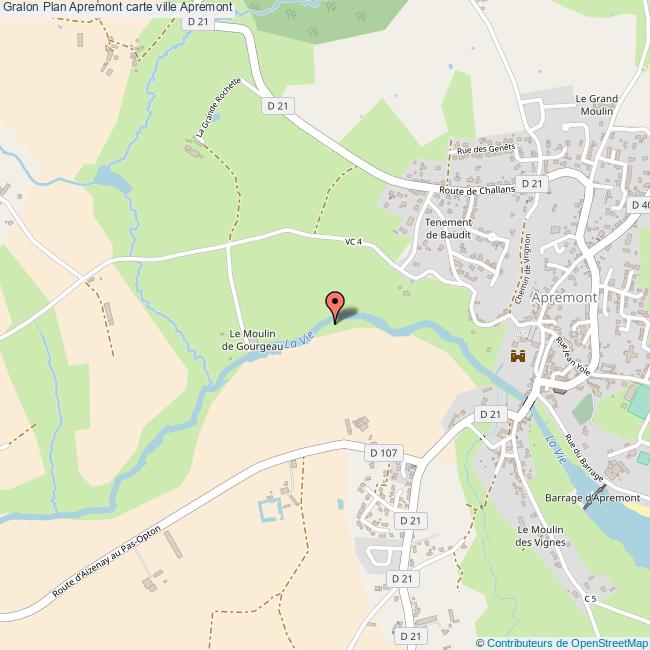Plan Apremont carte ville Apremont