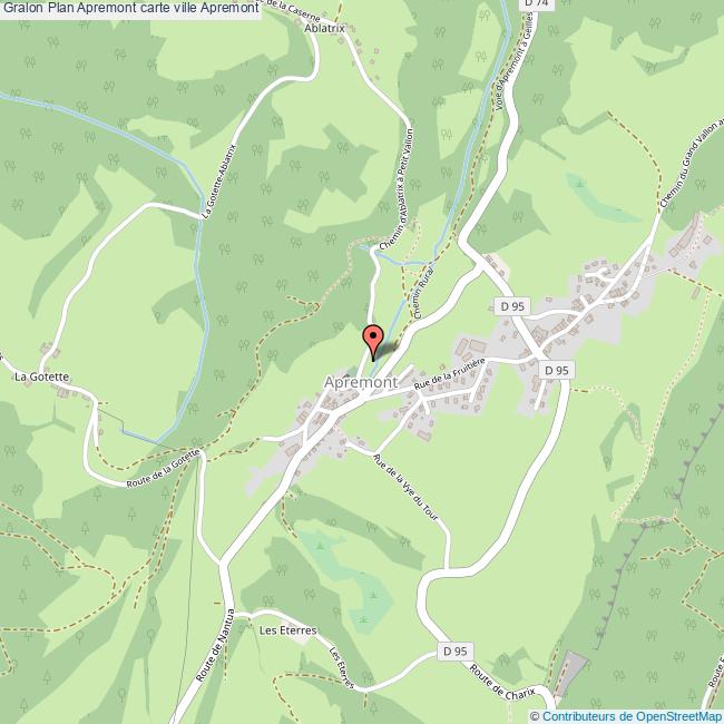 Plan Apremont carte ville Apremont