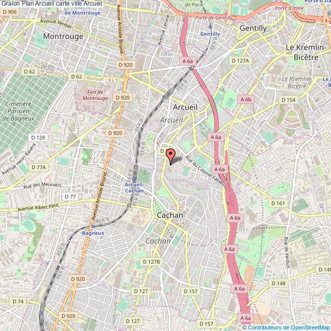 Plan Arcueil carte ville Arcueil