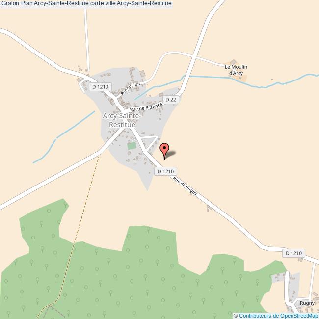 Plan ArcySainteRestitue carte ville ArcySainteRestitue