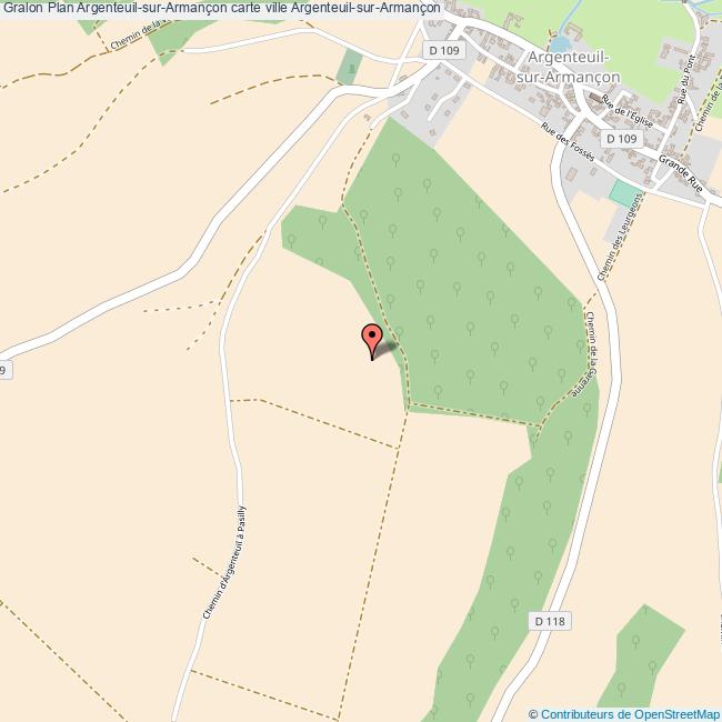 Plan ArgenteuilsurArmançon carte ville ArgenteuilsurArmançon