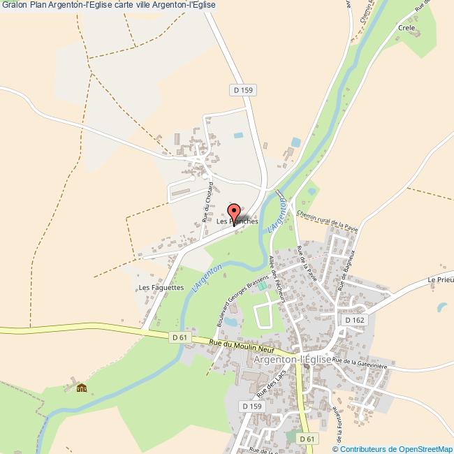 Plan Argentonl'Eglise carte ville Argentonl'Eglise