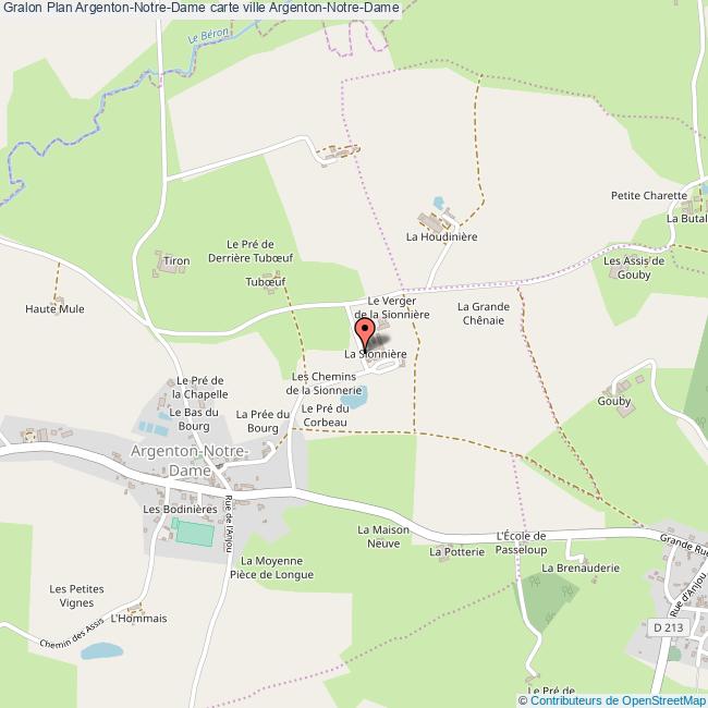Plan ArgentonNotreDame carte ville ArgentonNotreDame