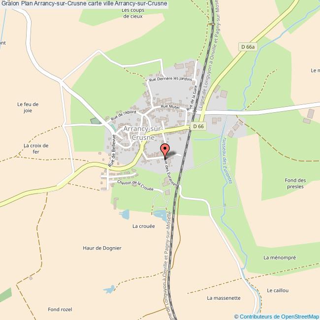 Plan ArrancysurCrusne carte ville ArrancysurCrusne
