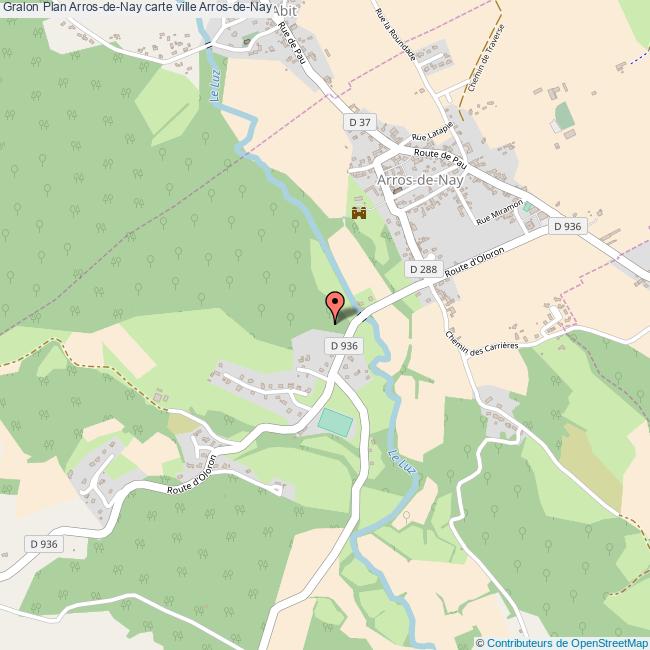 Plan ArrosdeNay carte ville ArrosdeNay