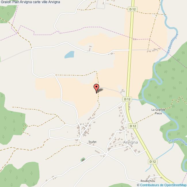 Plan Arvigna carte ville Arvigna
