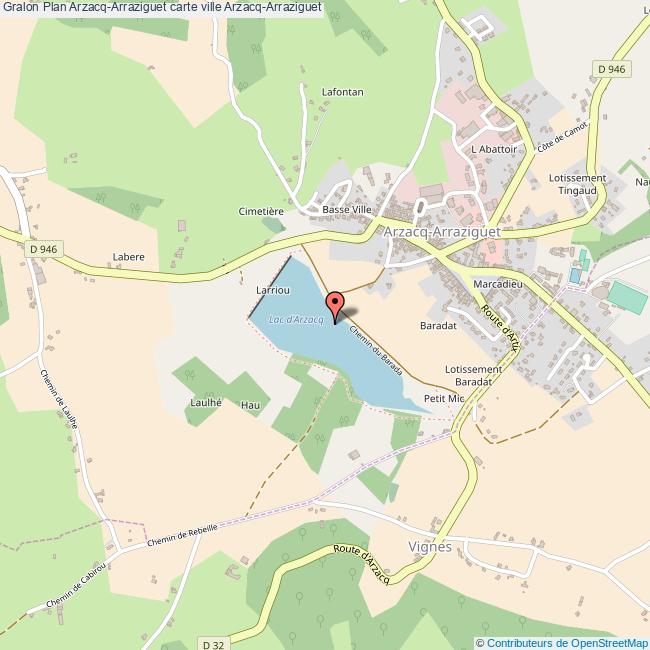 Plan ArzacqArraziguet carte ville ArzacqArraziguet