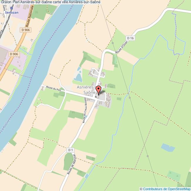 Plan AsnièressurSaône carte ville AsnièressurSaône