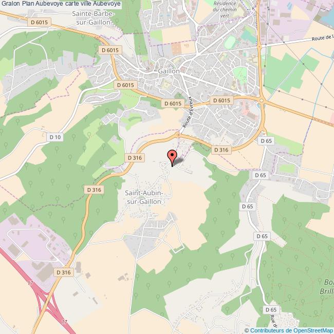 Plan Aubevoye carte ville Aubevoye