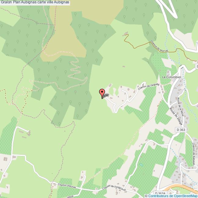 plan ville Aubignas