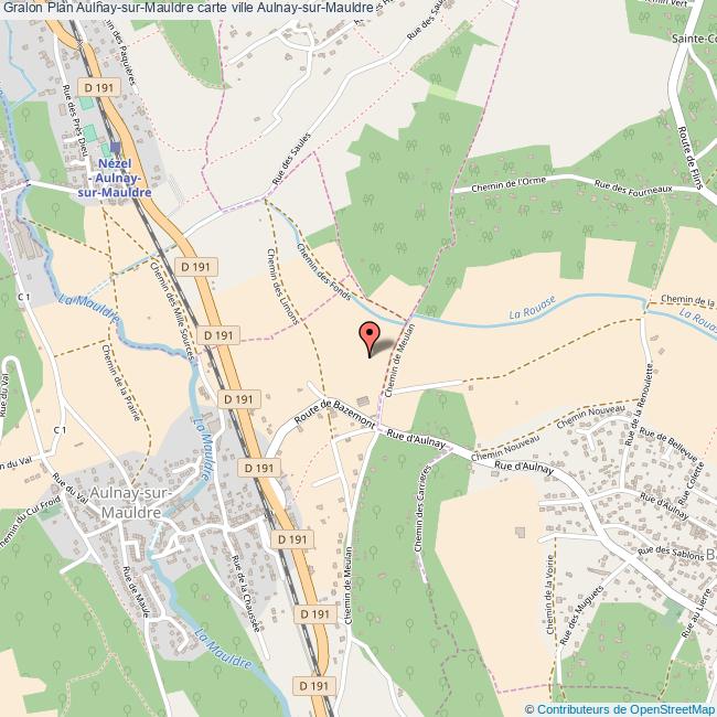 Plan AulnaysurMauldre carte ville AulnaysurMauldre