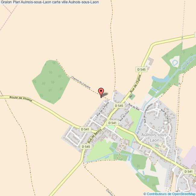 Plan AulnoissousLaon carte ville AulnoissousLaon