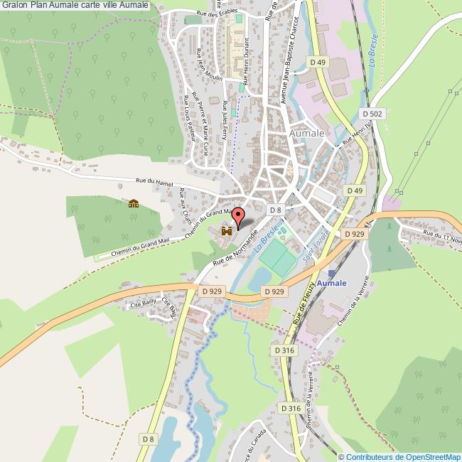 Plan Aumale carte ville Aumale