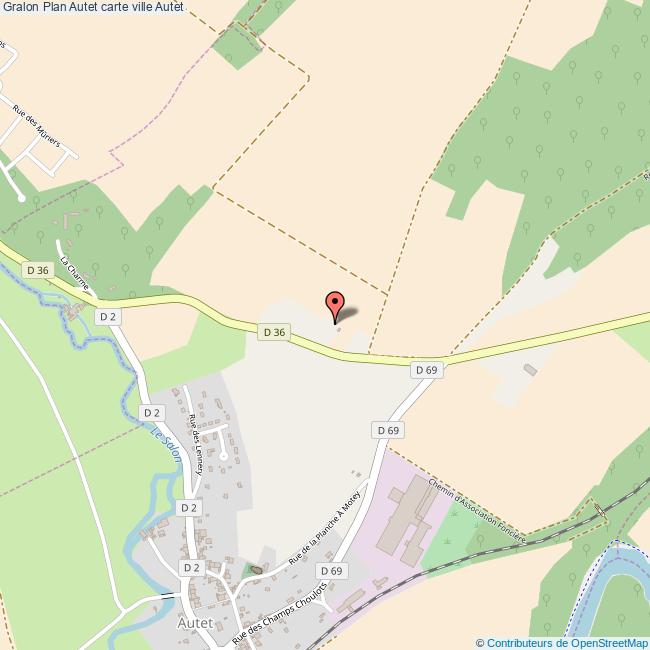 Plan Autet carte ville Autet
