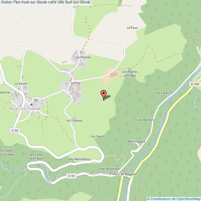 Plan AyatsurSioule carte ville AyatsurSioule