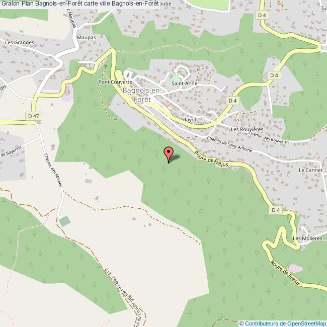 plan Bagnols-en-Forêt