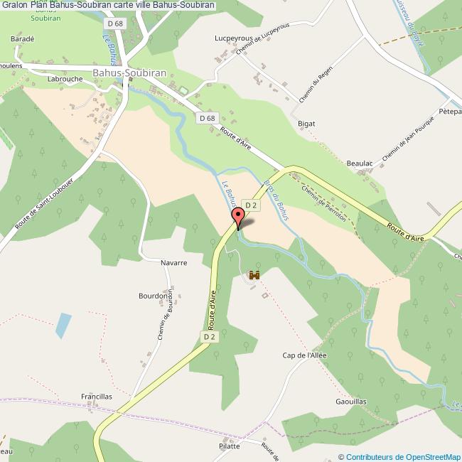 Plan BahusSoubiran carte ville BahusSoubiran