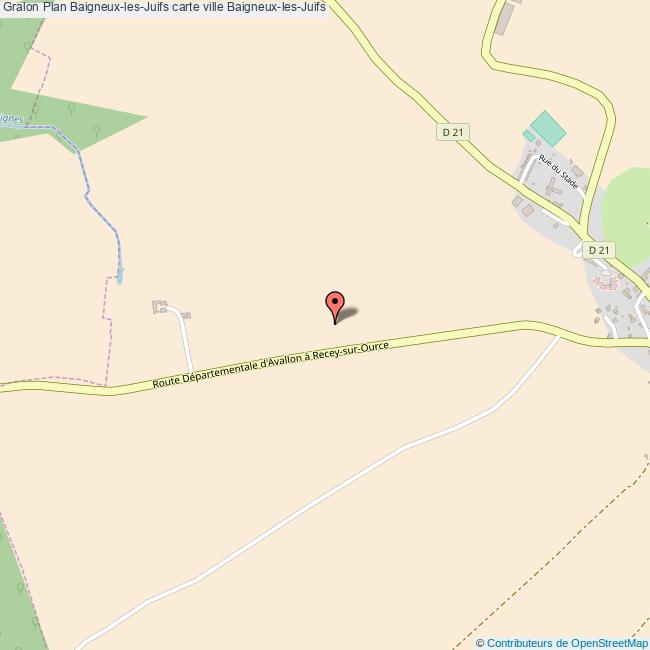 Plan BaigneuxlesJuifs carte ville BaigneuxlesJuifs