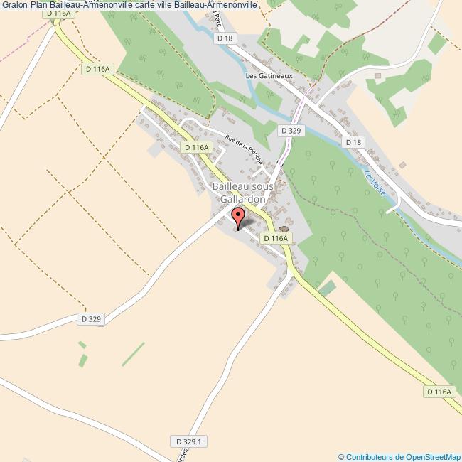 Plan BailleauArmenonville carte ville BailleauArmenonville