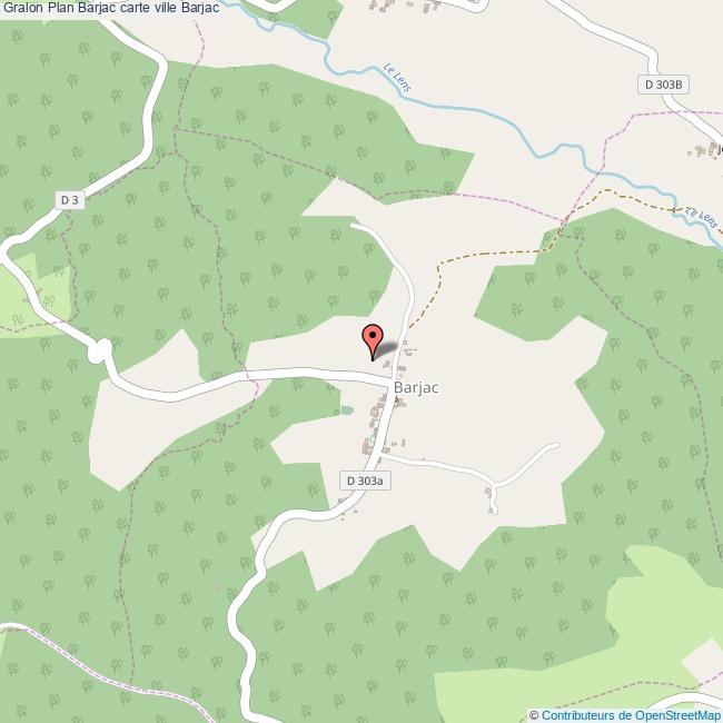 Plan Barjac carte ville Barjac