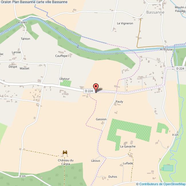 Plan Bassanne carte ville Bassanne