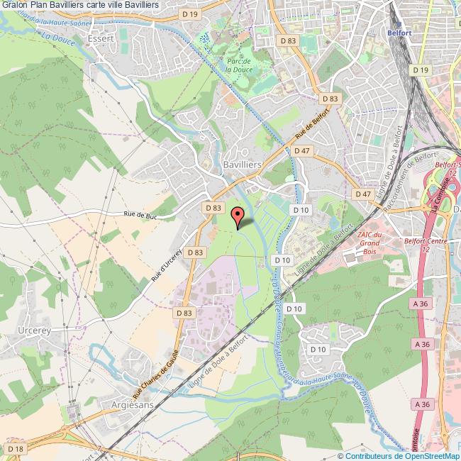 Plan Bavilliers carte ville Bavilliers