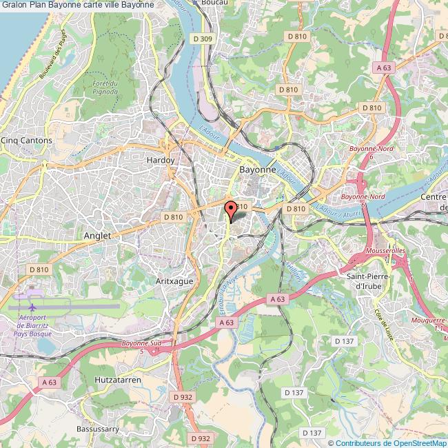 Carte Bayonne Centre