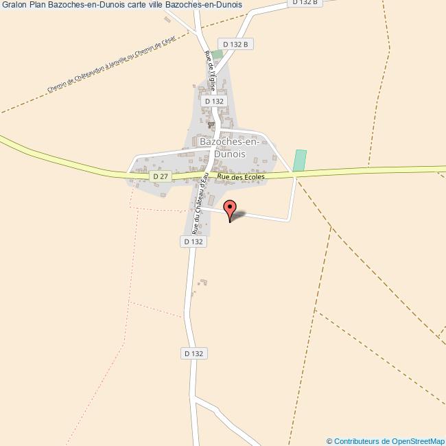 Plan BazochesenDunois carte ville BazochesenDunois