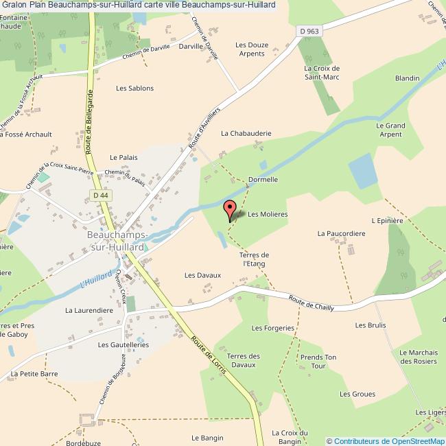 Plan BeauchampssurHuillard carte ville BeauchampssurHuillard