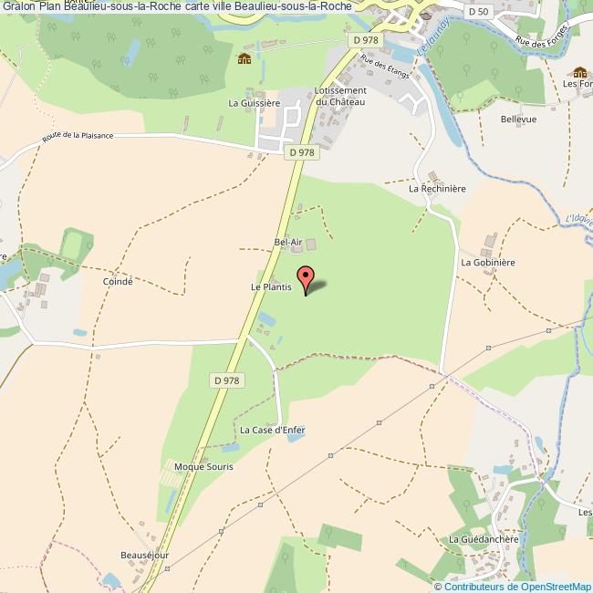 Plan BeaulieusouslaRoche carte ville BeaulieusouslaRoche