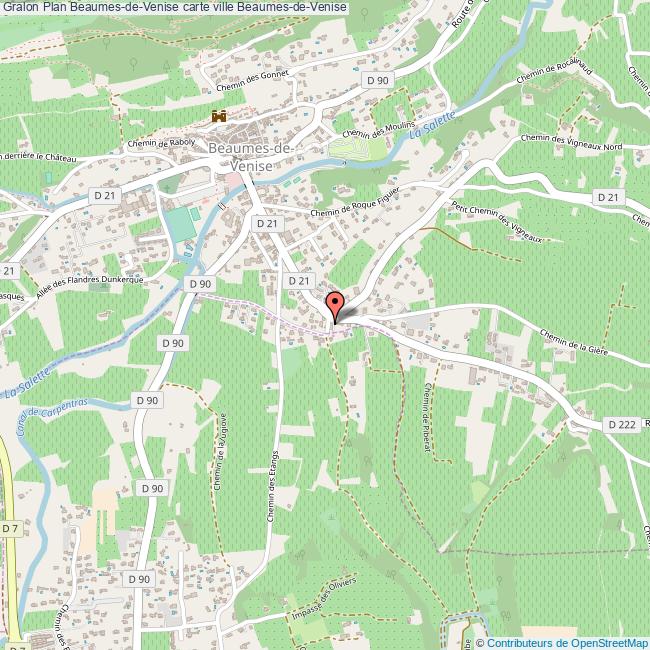 Plan Beaumes De Venise Carte Ville Beaumes De Venise