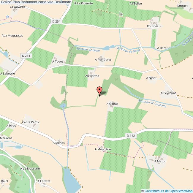 Plan Beaumont carte ville Beaumont