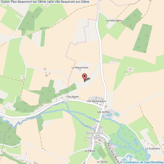 Plan BeaumontsurDême carte ville BeaumontsurDême