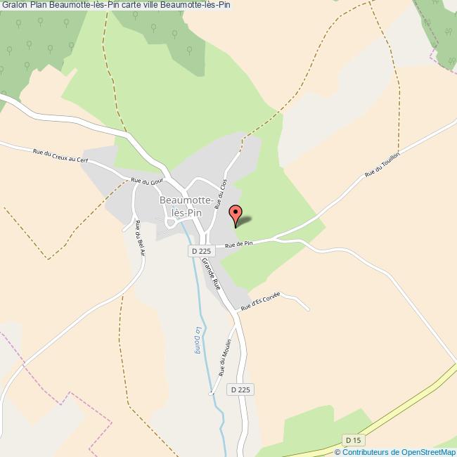 Plan BeaumottelèsPin carte ville BeaumottelèsPin