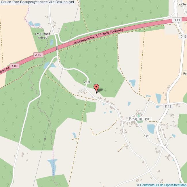 Plan Beaupouyet carte ville Beaupouyet