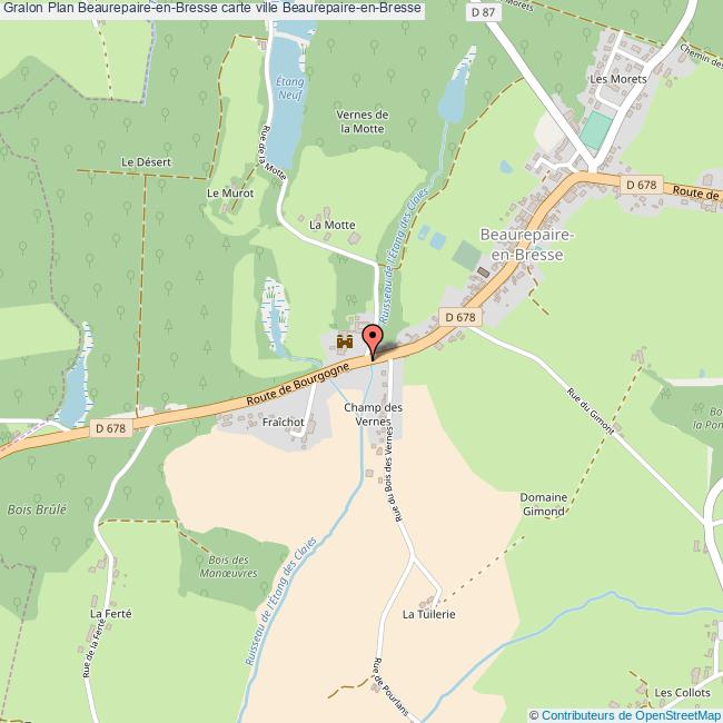 Plan BeaurepaireenBresse carte ville BeaurepaireenBresse