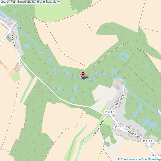 Plan Becquigny carte ville Becquigny