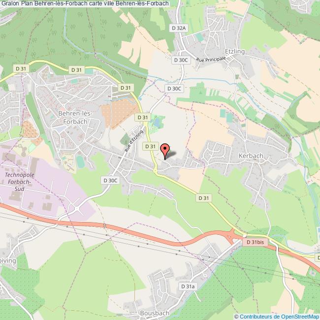 plan Behren-lès-Forbach