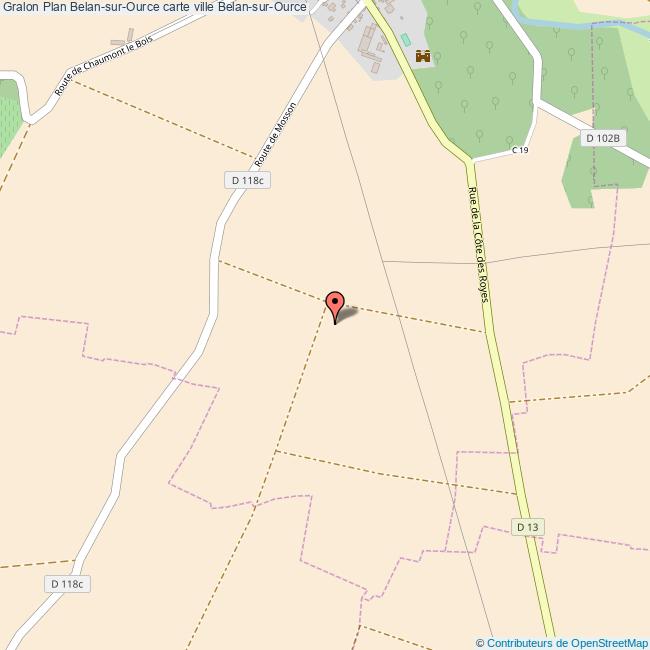 Plan BelansurOurce carte ville BelansurOurce