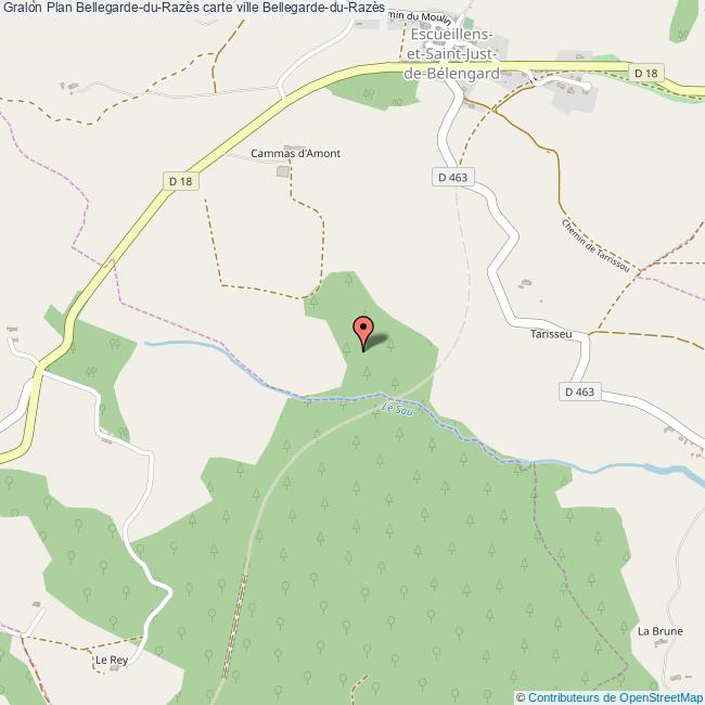 Plan BellegardeduRazès carte ville BellegardeduRazès